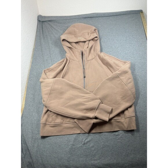 Lululemon SCUBA OVERSIZE 1/2 Zip HOODIE Pink Clay WOMENS size M/L - Picture 2 of 9
